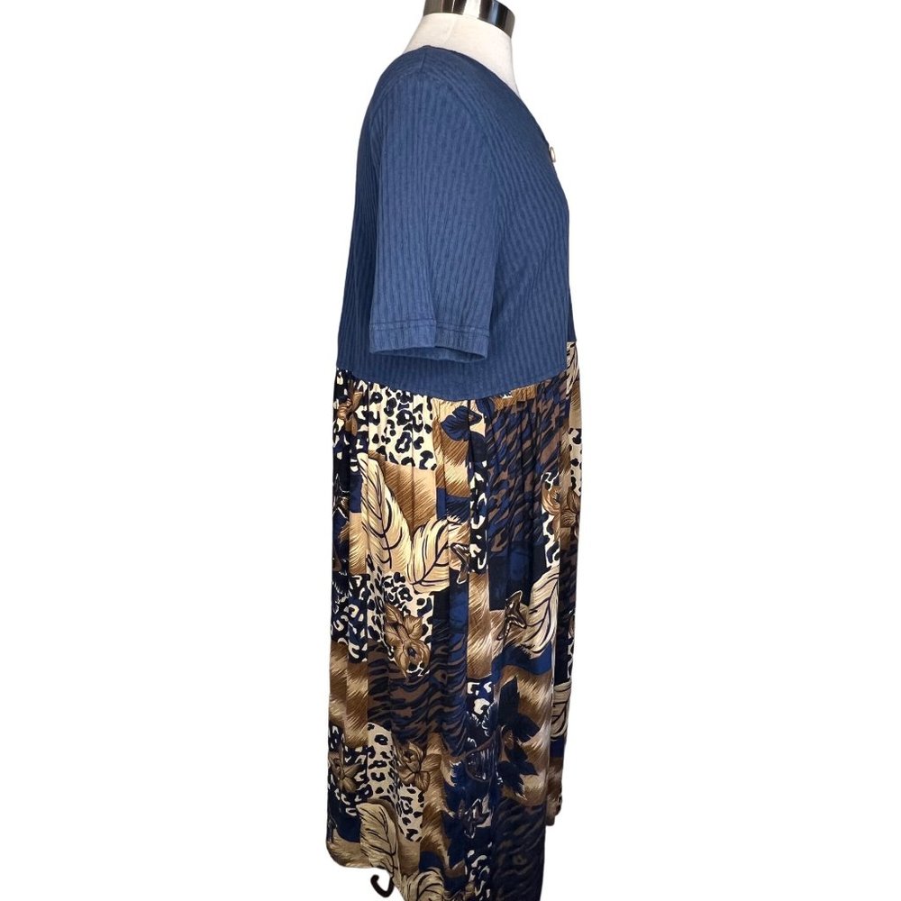 VNT  teddi Women's A Below Knee Length Dress Size Large (not on tag) Short Sleev - Picture 7 of 14